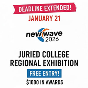 EXTENDED: New Wave 2026 – Juried College Regional Exhibition (FREE ENTRY) logo