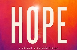 HOPE, a visual arts exhibition logo