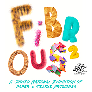 Fibrous: A Juried National Exhibition of Paper & Textile Artworks logo